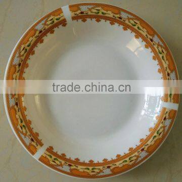 9.25 inch edgefold porcelain plate , hotel and restaurant porcelain dinner plate