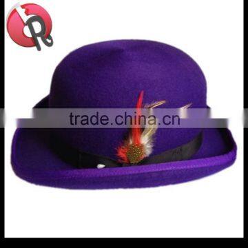 wool felt purple derby hats