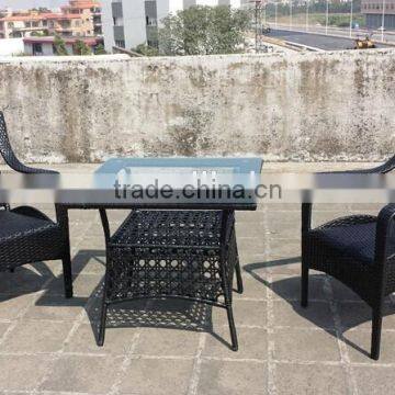 rattan chair square table