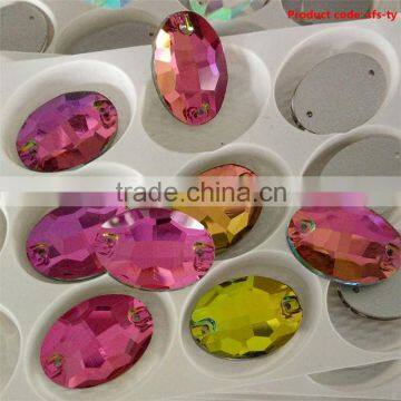 Top fashion attractive style water drop flat back crystal with good offer