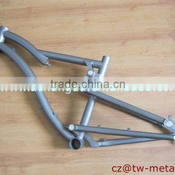 Titanium full suspension bicycle frame Ti suspension bike frame made in China