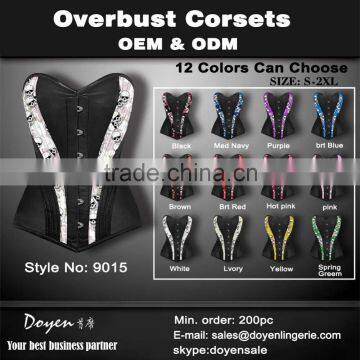 factory Wholesale Corsets and Bustier Sexy Latex Waist training Corsets Overbust Bustier corselet body shapers for trainer