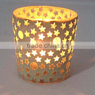 Hurrycane Candle Holder, Mosaic Votive Centerpiece,MOSAIC GLASS CANDLE VOTIVE/ DESIGNER HANDMADE GLASS /HOME DECOR/SET OF 3