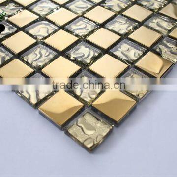 SMP05 Cheap Premium Mosaic Ceramic Backsplash Tiles Lowes Shower Tile Gold Mosaic Ceramics Tiles