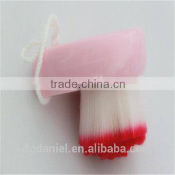 Wholesale Plastic Pink Cleansing Face Brush With Flower Synthetic Hair,Soft Face Wash Brush photo-4