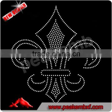 Beautiful Rhinestone Transfer Iron On Fleur De Lis