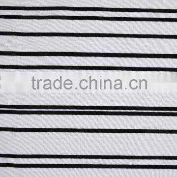 Yarn Dyed Viscose Polyester Spandex Stripe Knit Ponte Roma Polyester Fabric New products 2016