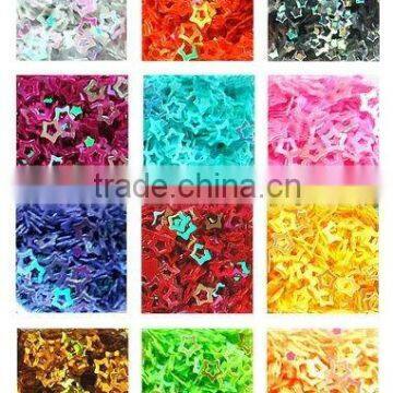 H1-029 12COLORS HOLLOW FLOWER ,3G NAIL ART DECORATION .