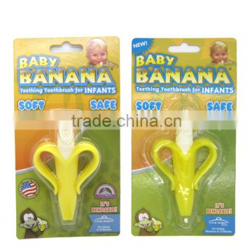 china factory BPA-free bay teether toys silicone baby banana teether