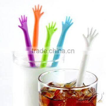 2015 New Design finger silicone puddler,silicone Stirring stick,coffee stir stick