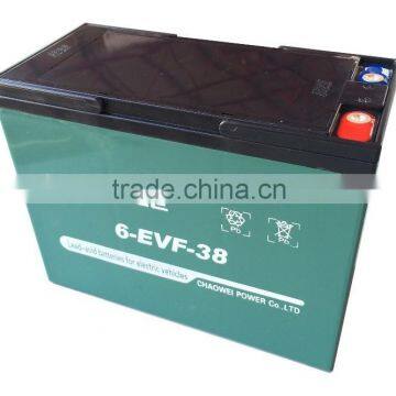 EVF Series VRLA Gel Battery for Electric Vehicles, 12V 38Ah at 3hr rate