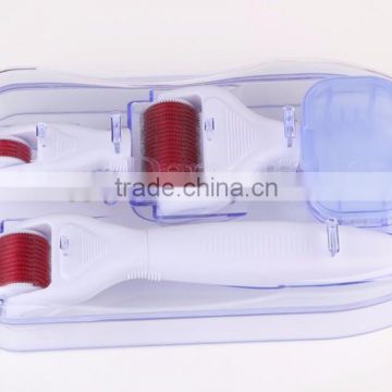 4 in 1 Derma Roller with Separate Roller Heads of 300pins/720pins/1200pins