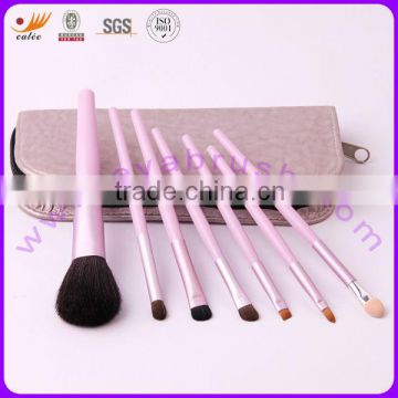 Latest Fashion Mini Makeup Brush set 7pcs with pink zipper pouch