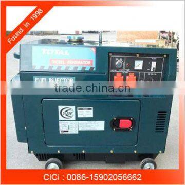 Diesel generating 5KW TP250003 , Air cooled silent generator cheap price, three phase 7KVA diesel generator OEM