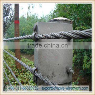 Traffic pliable cable barrier