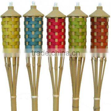 colored bamboo torch