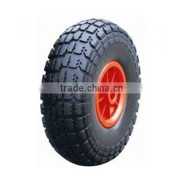 PU Foam Rubber Tyre Wheels 3.50-4 plastic rim