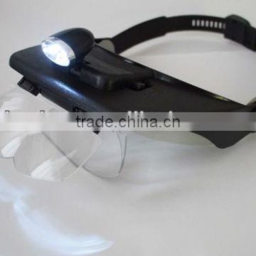 2014 NEW Headset LED Head Light Magnifier Magnifying Glass Loupe 4x Lens