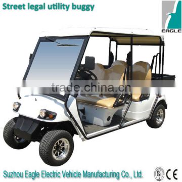 Road legal utility sightseeing golf car, with cargo box, EG2048HR-01