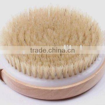 Natural Bristle round Head wooden bath brush