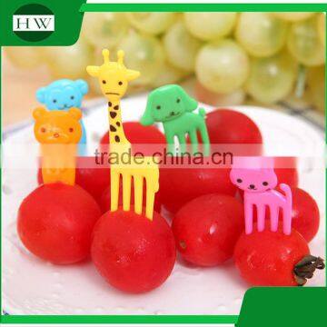Eco Plastic Kid Tableware Cartoon Animal Fruit Fork Set photo-2