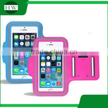 pvc reflective luminous sport running waterproof mobile phone bag arm band armband for iphone 6/Samsung with key holder