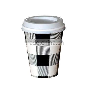Factory Single Double Ripple Wall Disposable Juice Paper Coffee Cups With Lid photo-6