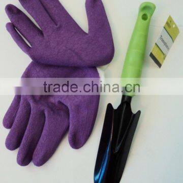 Pretty Gardening Gloves Set Green Metal Trowel Transplanter Weeding Tool photo-2