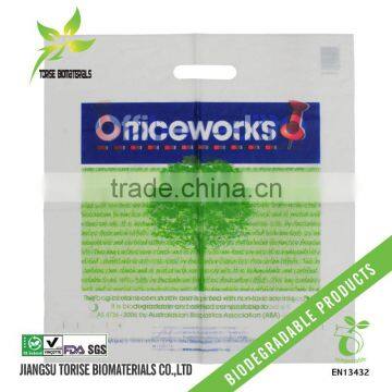 BSCI Certified Factory/100% Biodegradable Compostable Punch Out Bag With Oval Hole photo-3