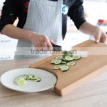 Beech Cutting Board With Storage Beech Wood Chopping Board Perfect for Slicing Meats, Fruits and Vegetables photo-2