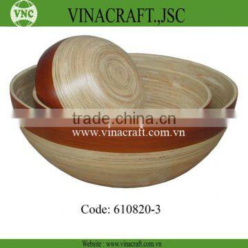 Nice spun bamboo bowl for kitchen