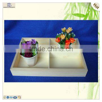 Customized Logo Multi Grids Compartments Decorating Storaging Pine Tray photo-4