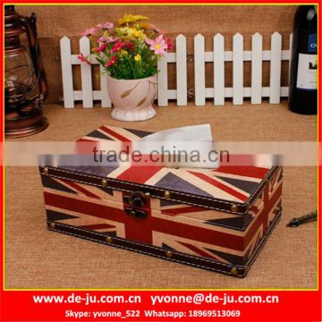 England Flag Printing Fancy Tissue Box