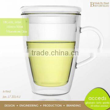 Chinese Double Glass Handblown Christmas Fashionable Thermo Tea Cup photo-4