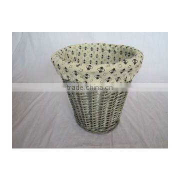 Linshu Hand Woven Willow Wicer Wood Storage Brown Laundry Basket photo-2