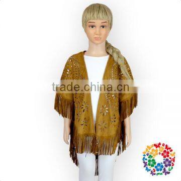 Fashionable Design Fuax Fur Shawl Baby Girl Shawl Suede Leather Shawl photo-2