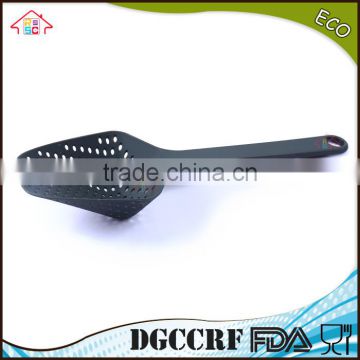 NBRSC Black Large Nylon Scoop Colander Pasta Heat Resistant Strainer Dishwasher Safe Kitchen Utensil photo-2