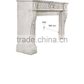 Luxury Home Decoration Marble Stone Hunan Marble Fireplace Mantel photo-2