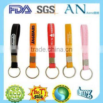 custom silicone keychain with ring,glow in dark