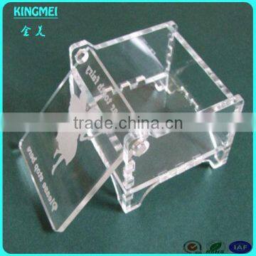 Custom Made Office Acrylic 3 Tiers Name Card Holder, Acrylic Name Card Display Stand