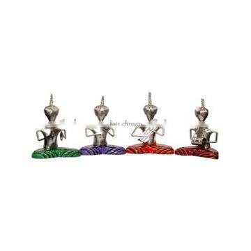I/W PAINTED SITTING MUSICAL MEN S/4