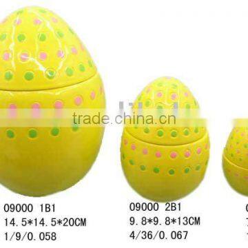 Ceramic easter egg set of 3