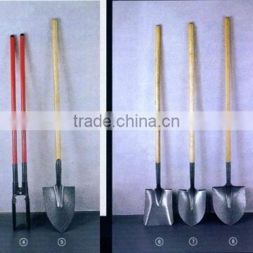 garden shovel, garden tools, Carbon steel shovels, round shovel and square shovel