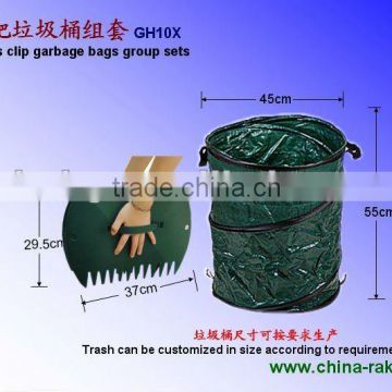 10 teeth Simple & convinient garden leaf collector & garbage bag(GH10X)