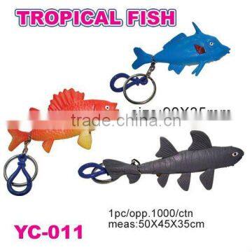 Sell promotional PVC tropical fish animal key chain