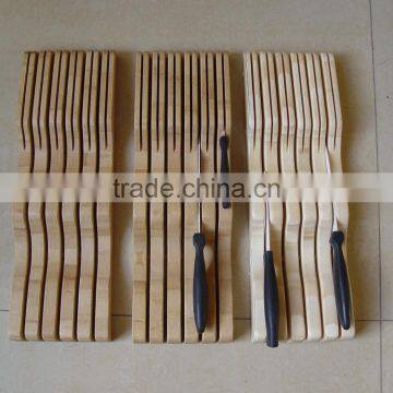 Bamboo In-drawer Knife Storage Tray photo-4