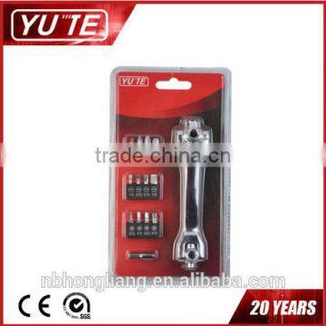 14pcs socket dog bone wrench /flexible socket wrench