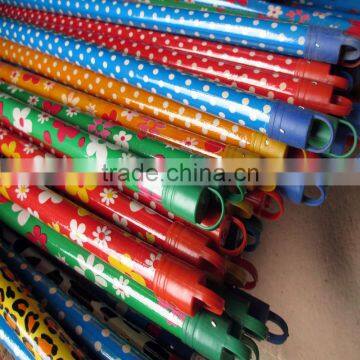 Hot Sales Flower PVC Coated Wooden Broom Handle photo-2