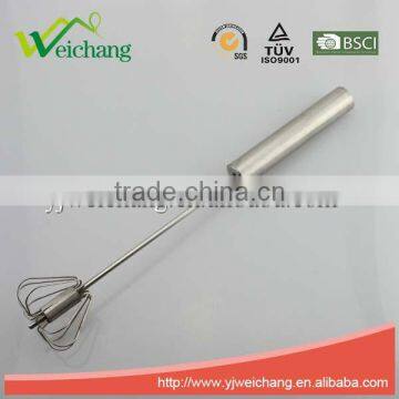WCW011 Stainless Steel Rotary Egg Whisk, Egg Beater,Stainless Steel Wire Manual Whisk Rotary Egg Beater Hand Mixer Kitchen Gadge photo-2