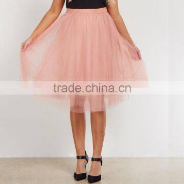 Pregnant Sex Wholesale Women Clothing Pink Tulle Mesh Midi Maternity Adults Tutu Skirts